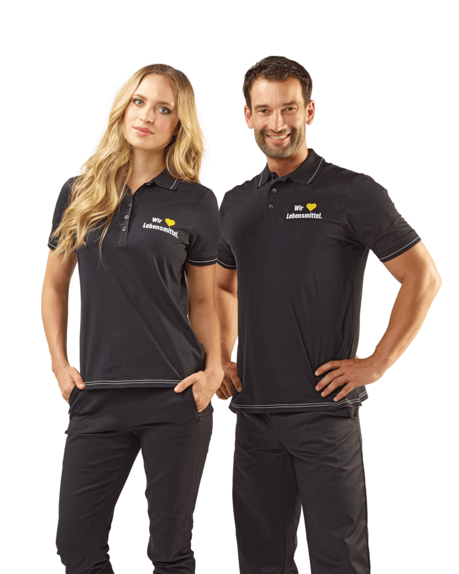 Damen Poloshirt mit Kontrastnaht